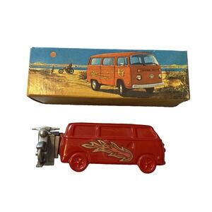 Vtg Avon Volkswagen Bus With Motorcycle After Shave Bottle Original Box 5oz